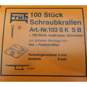 100 CLIPS 3 MM A VISSER - FRUH F103SKSB