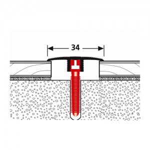 SEUIL PFE CLICK 588D (34 x 90 cm) - ALU/INOX