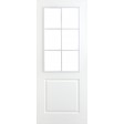 PORTE A PEINDRE DEUX PANNEAUX VITREE MDF Dors Cottage Unilac D2-4002