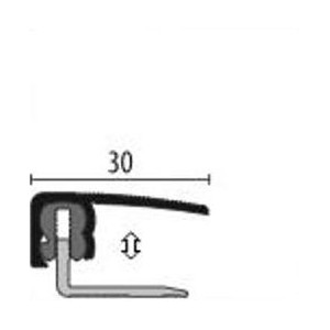 SEUIL PFE CLICK 588D (34 x 90 cm) ALU POLI