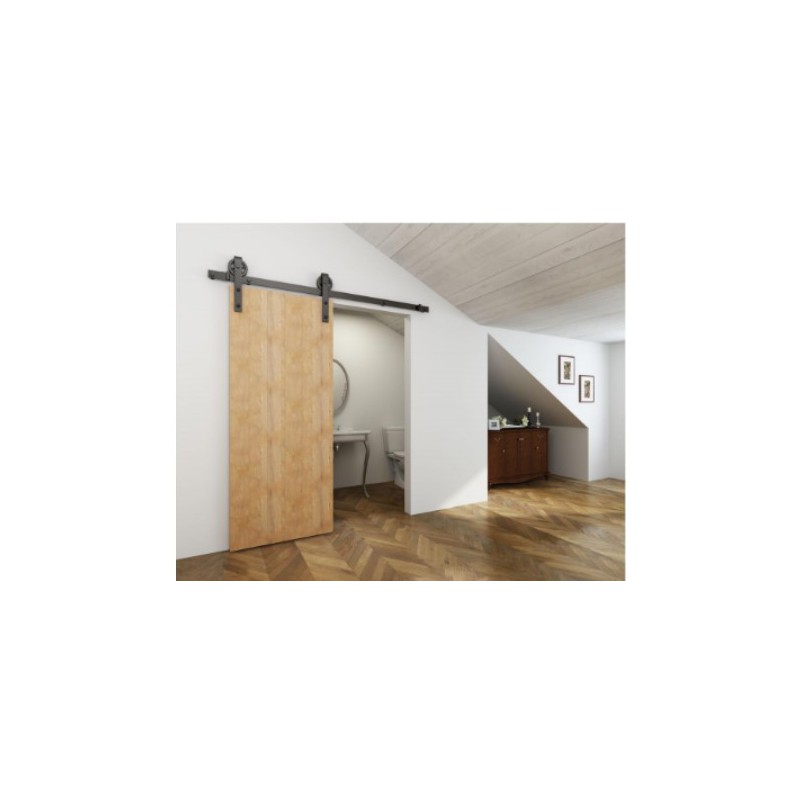 RAIL NOIR 200 CM POUR PORTE COULISSANTE - Bourguignon Bois