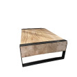 TABLE BASSE POUTRES CHENE